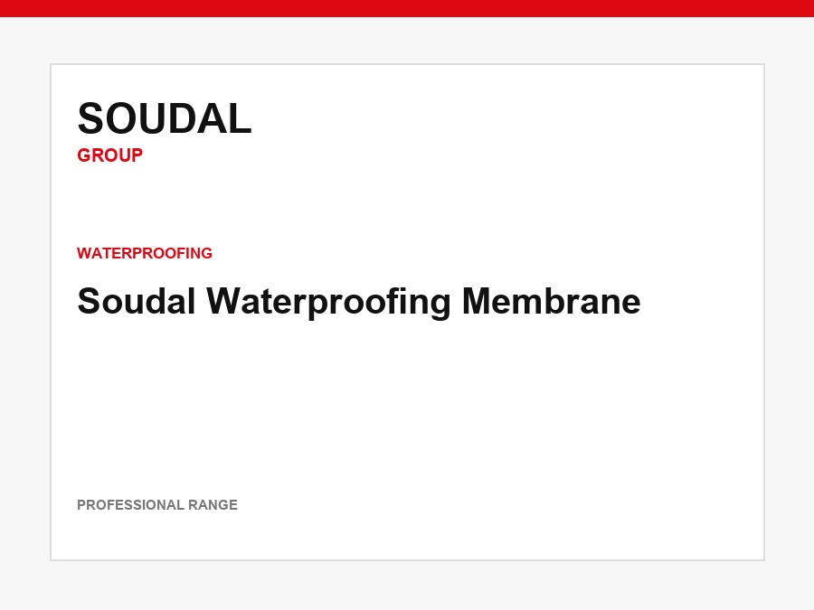 Soudal Waterproofing Membrane